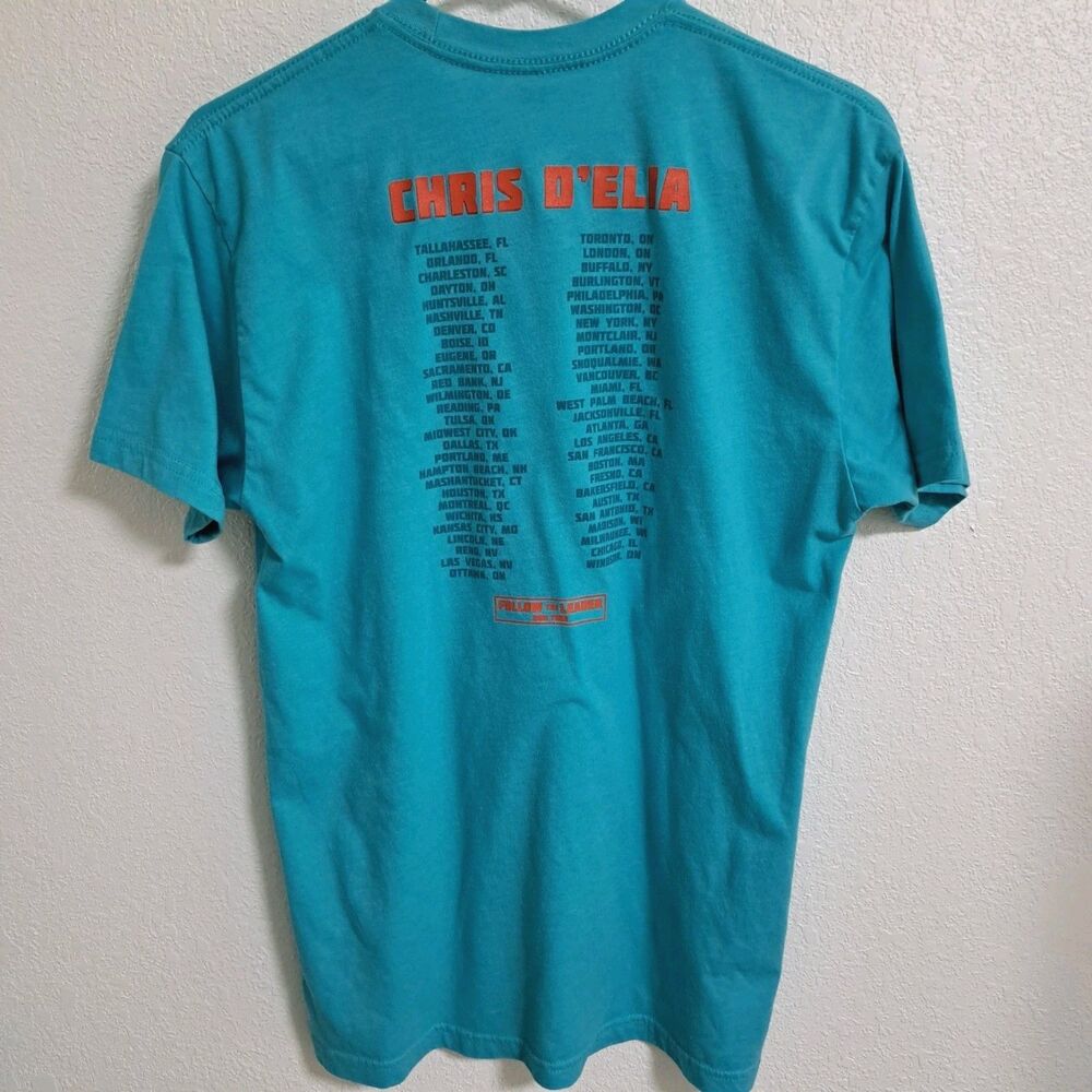 Chris Delia Follow The Leader Tour Tshirt Next Level Apparel Blue Unisex M - Picture 3 of 7